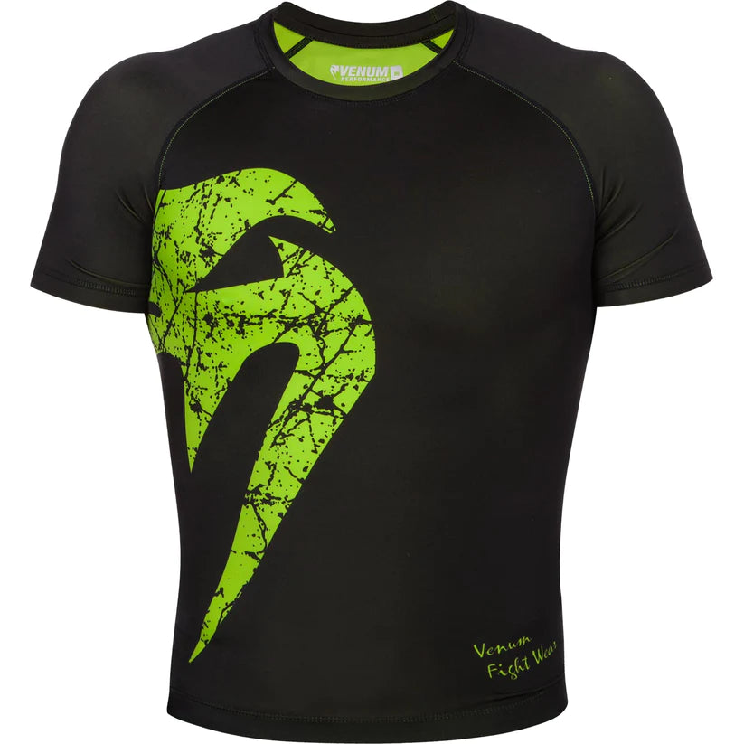Original Giant Rashguard Short Sleeves - Black/Neo Yellow